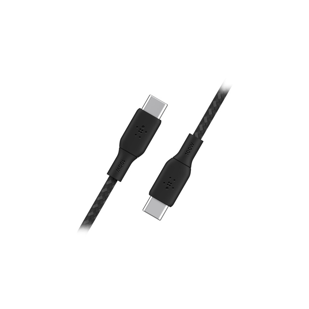 Belkin USB-C to USB-C Braided 100W Cable 3M - Black Belkin USB-C to USB-C Braided 100W Cable 3M - Black